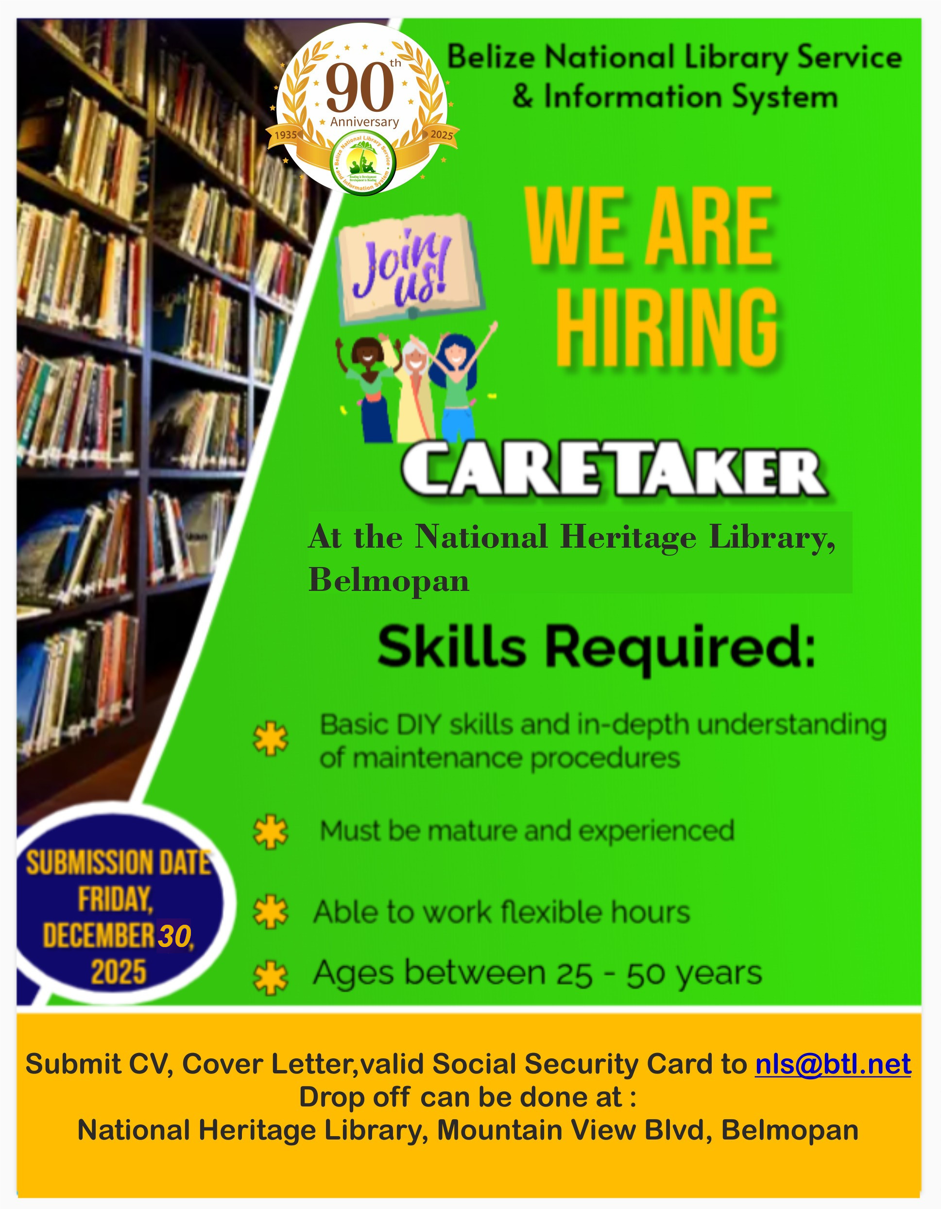 Vacancy at the library