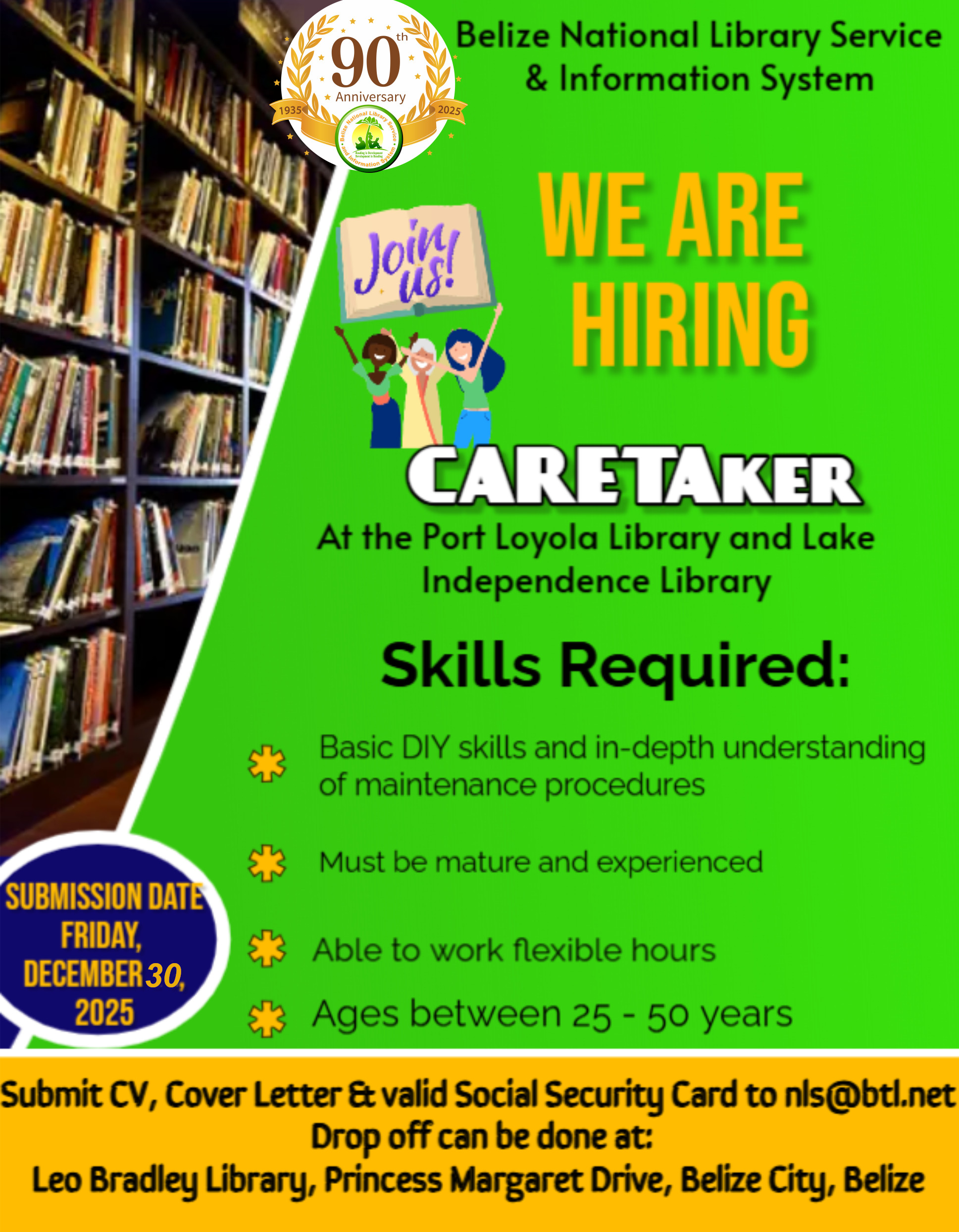 Vacancy at the library